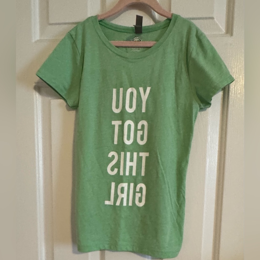 Next Level Apparel Green Kids T-Shirt with Empowering Message